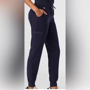 Figs Navy Zamora Jogger Scrub Bottoms for Women Small Petite